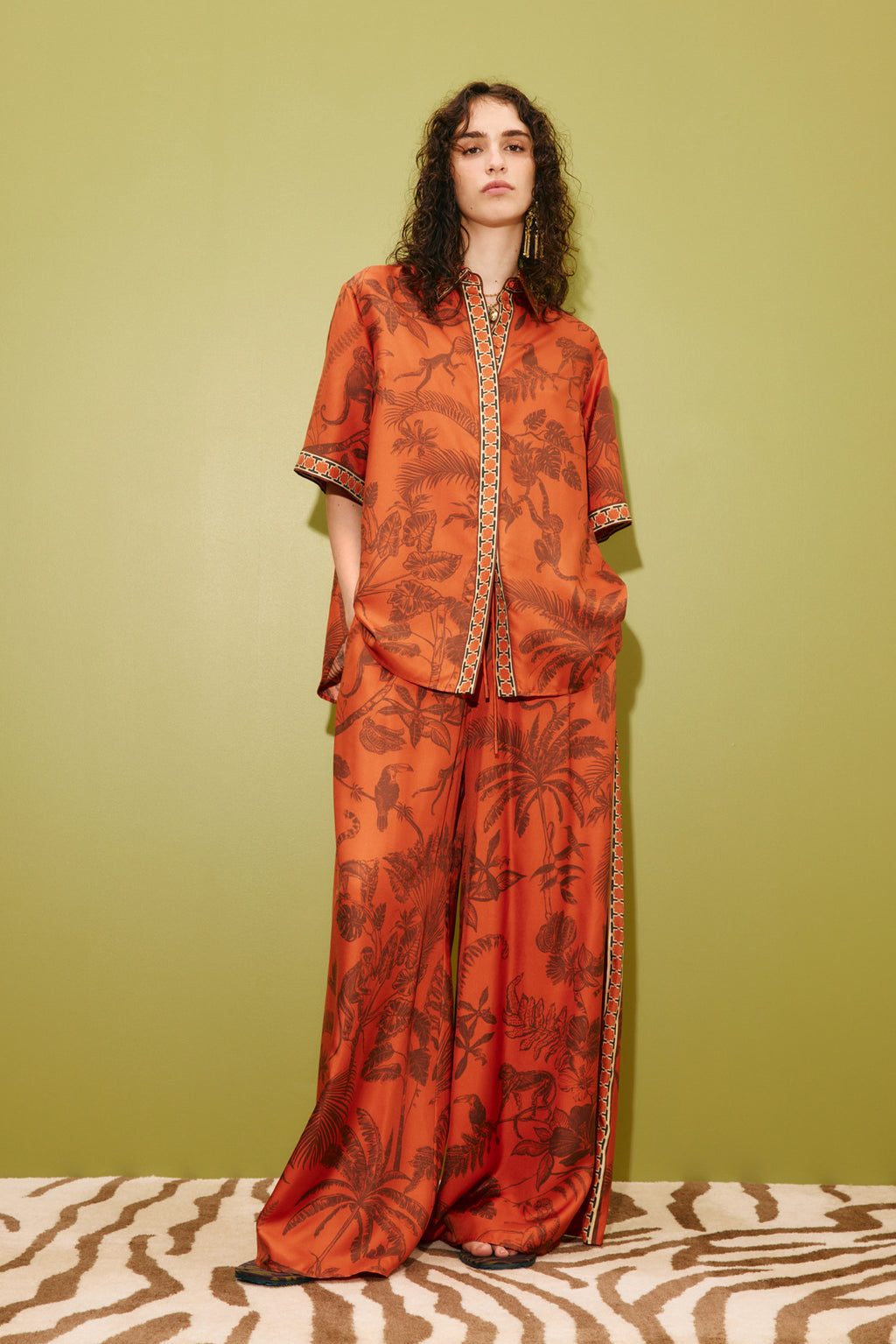 Monkey Dance Silk Shirt