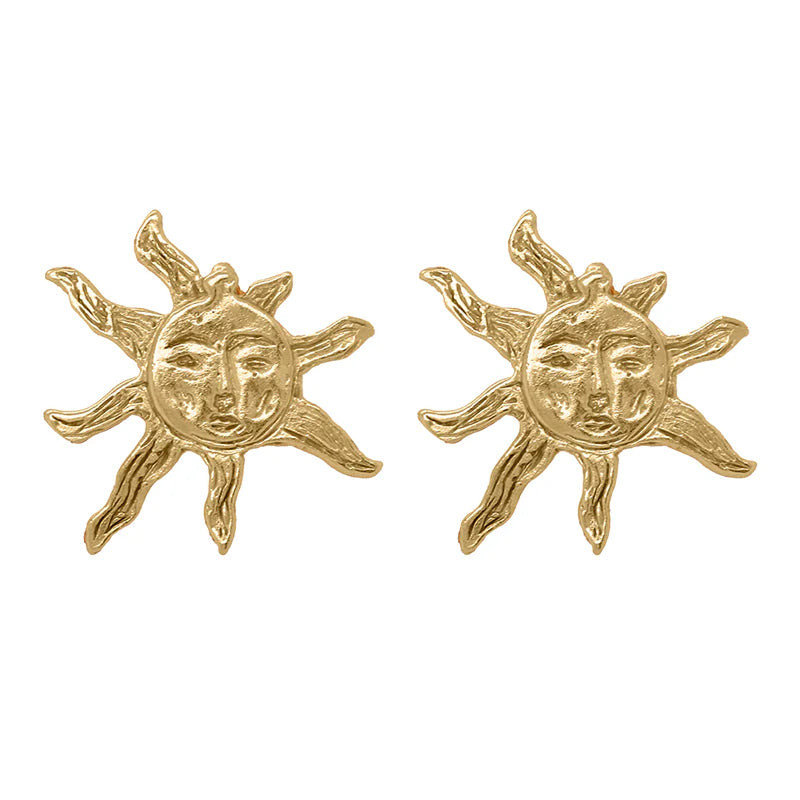 APOLLO SUN EARRINGS - 18K GOLD PLATED