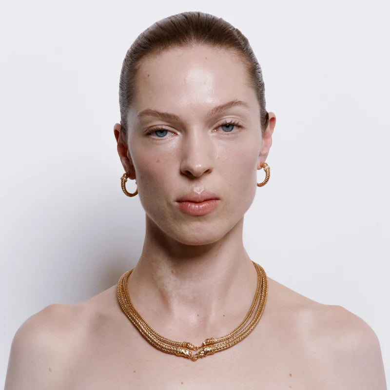 BORGIA HOOP EARRINGS - 18K GOLD PLATED