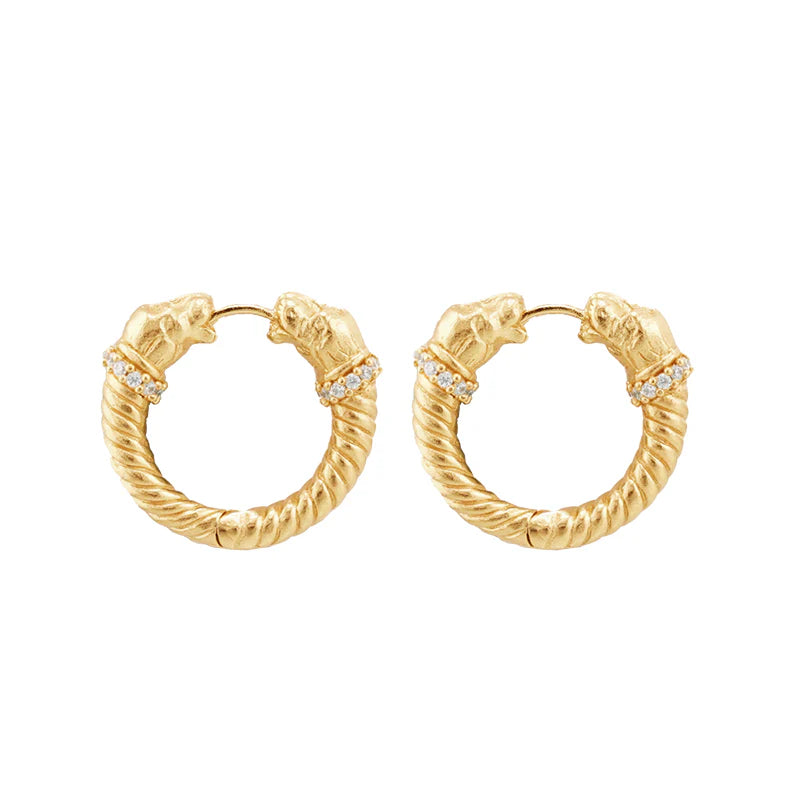 BORGIA HOOP EARRINGS - 18K GOLD PLATED