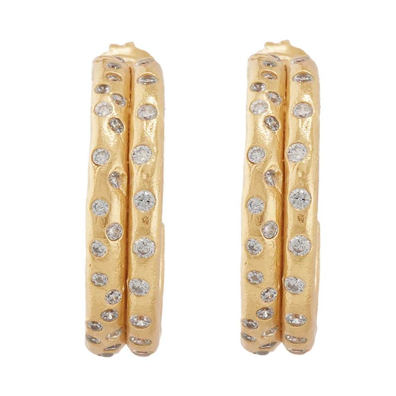 GRACCHI HOOP EARRINGS - 18K GOLD PLATED