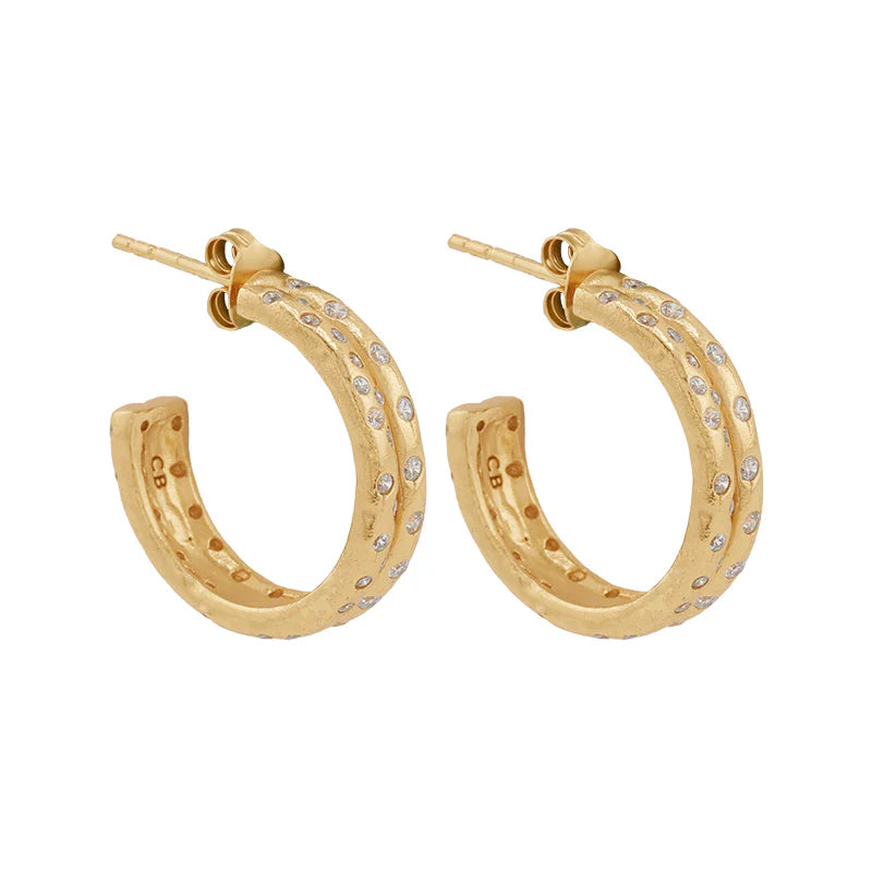 GRACCHI HOOP EARRINGS - 18K GOLD PLATED