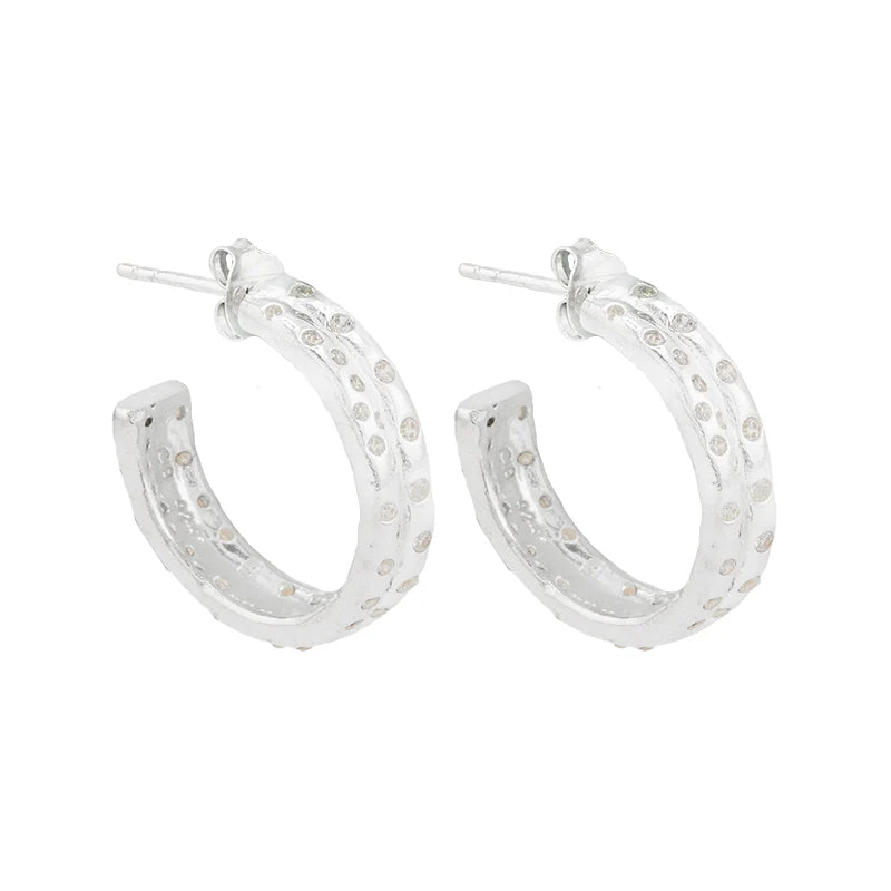 GRACCHI HOOP EARRINGS - STERLING SILVER