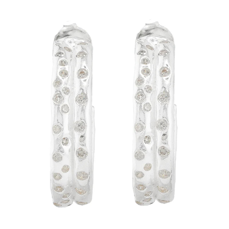 GRACCHI HOOP EARRINGS - STERLING SILVER