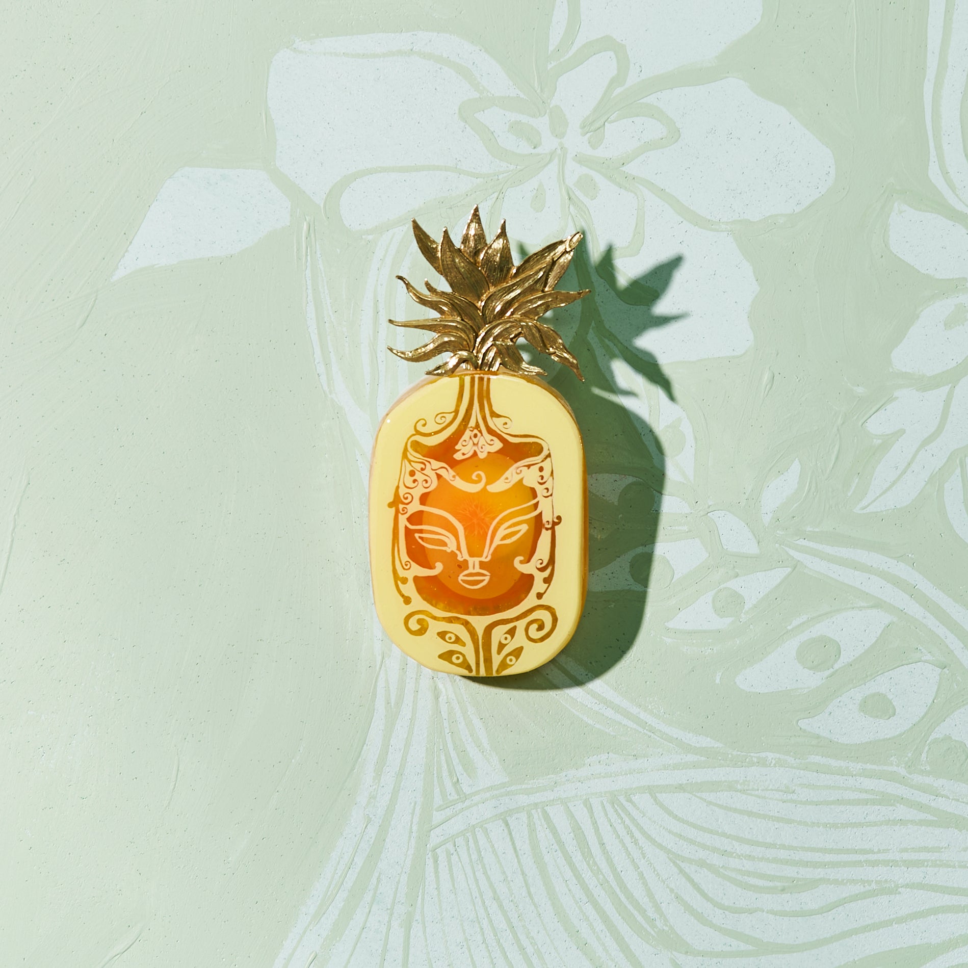 'Pineapple' - Resin Tile #9