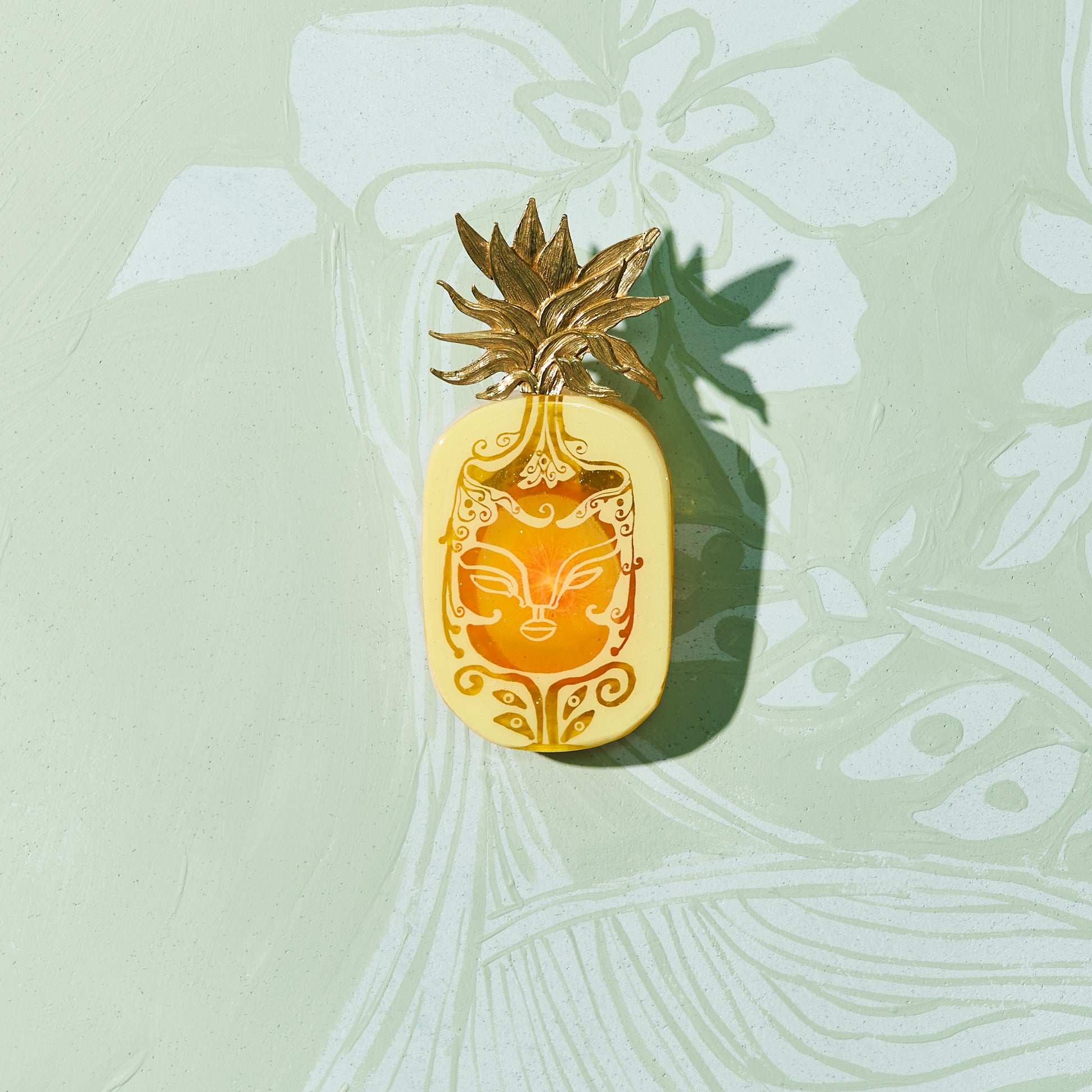 'Pineapple' - Resin Tile #10