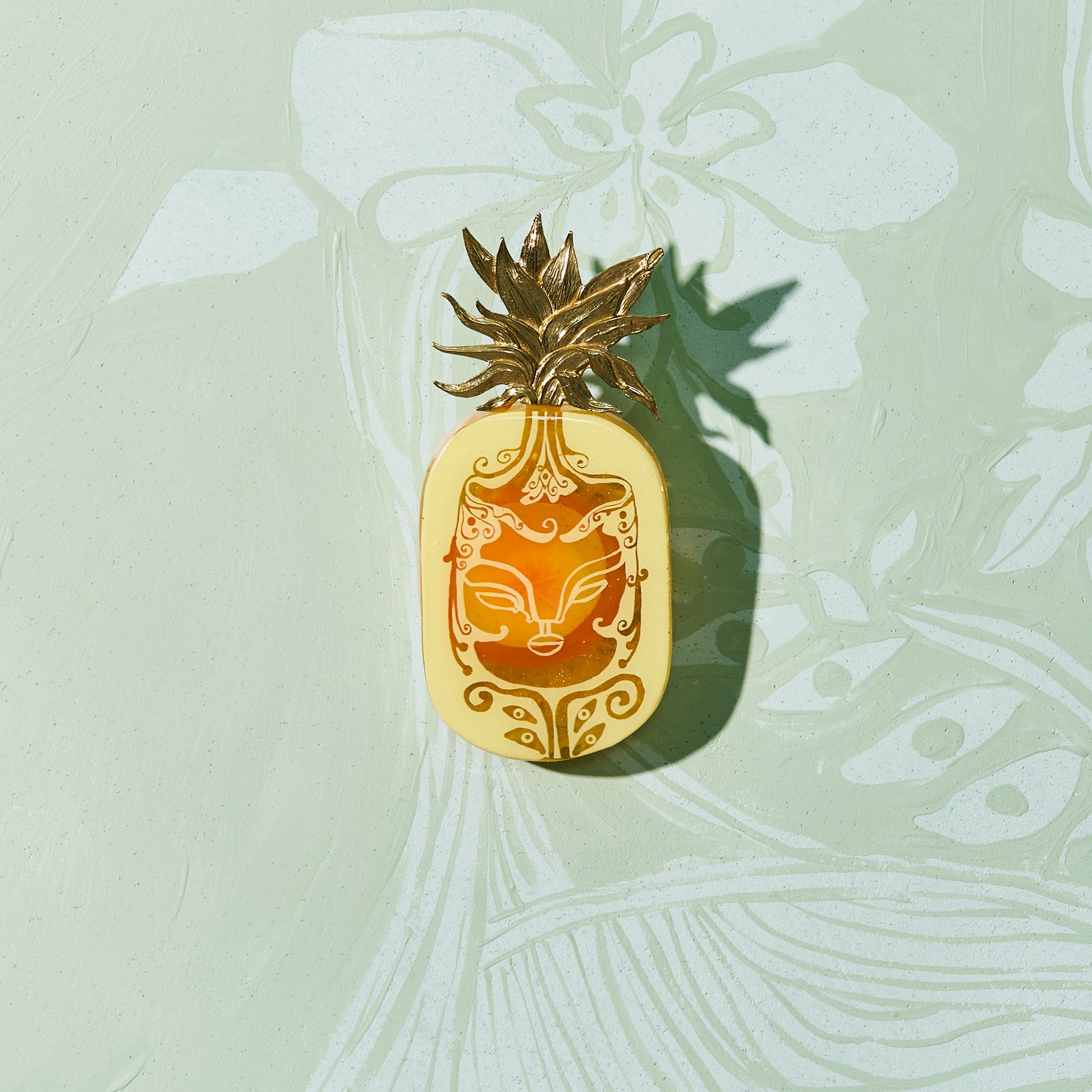 'Pineapple' - Resin Tile #11