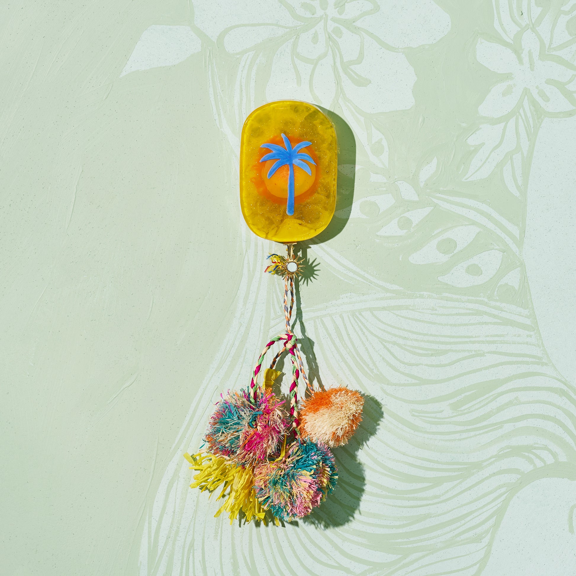 Blue Palm - Resin Tile #37