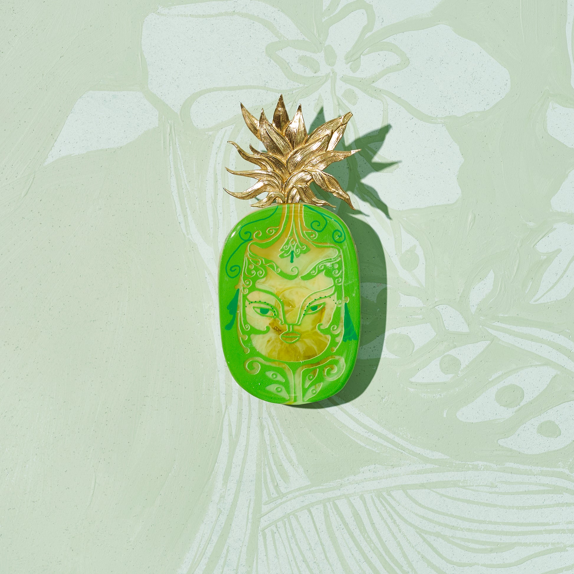 'Pineapple' - Resin Tile #5