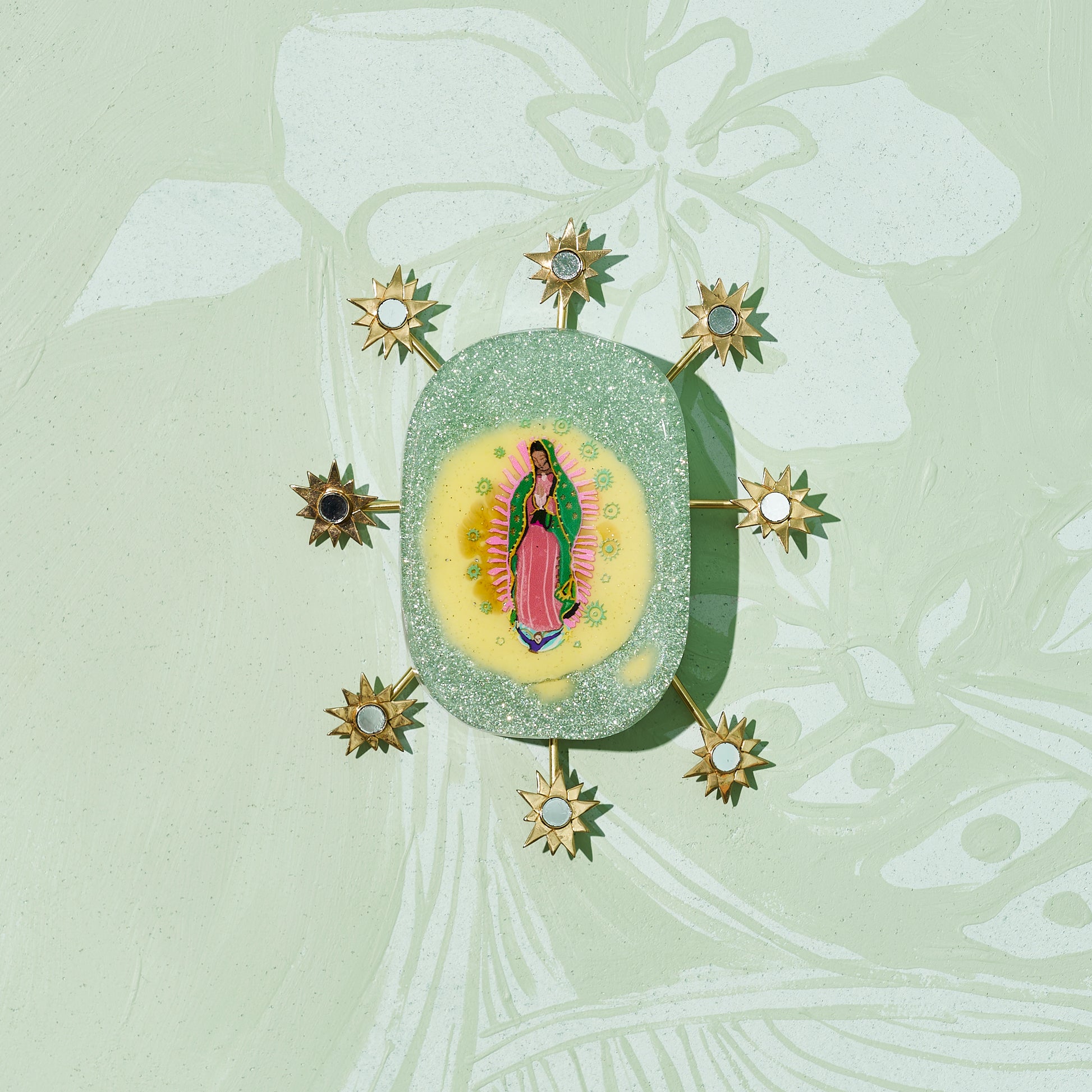 Guadalupe (Stars) - Resin Tile #13