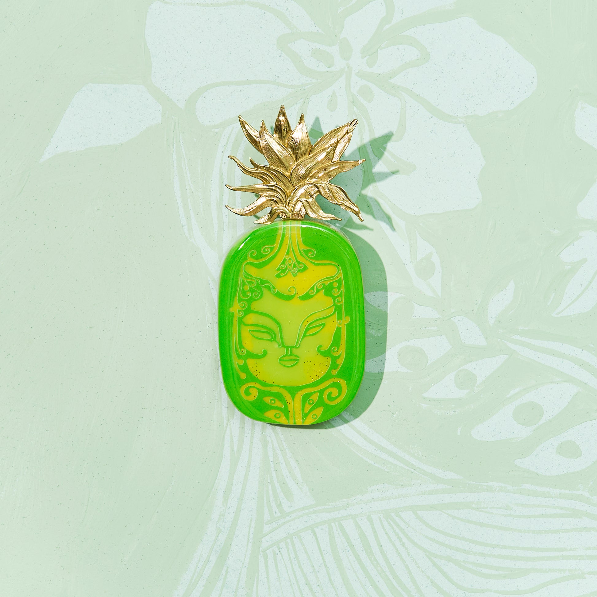 'Pineapple' - Resin Tile #19