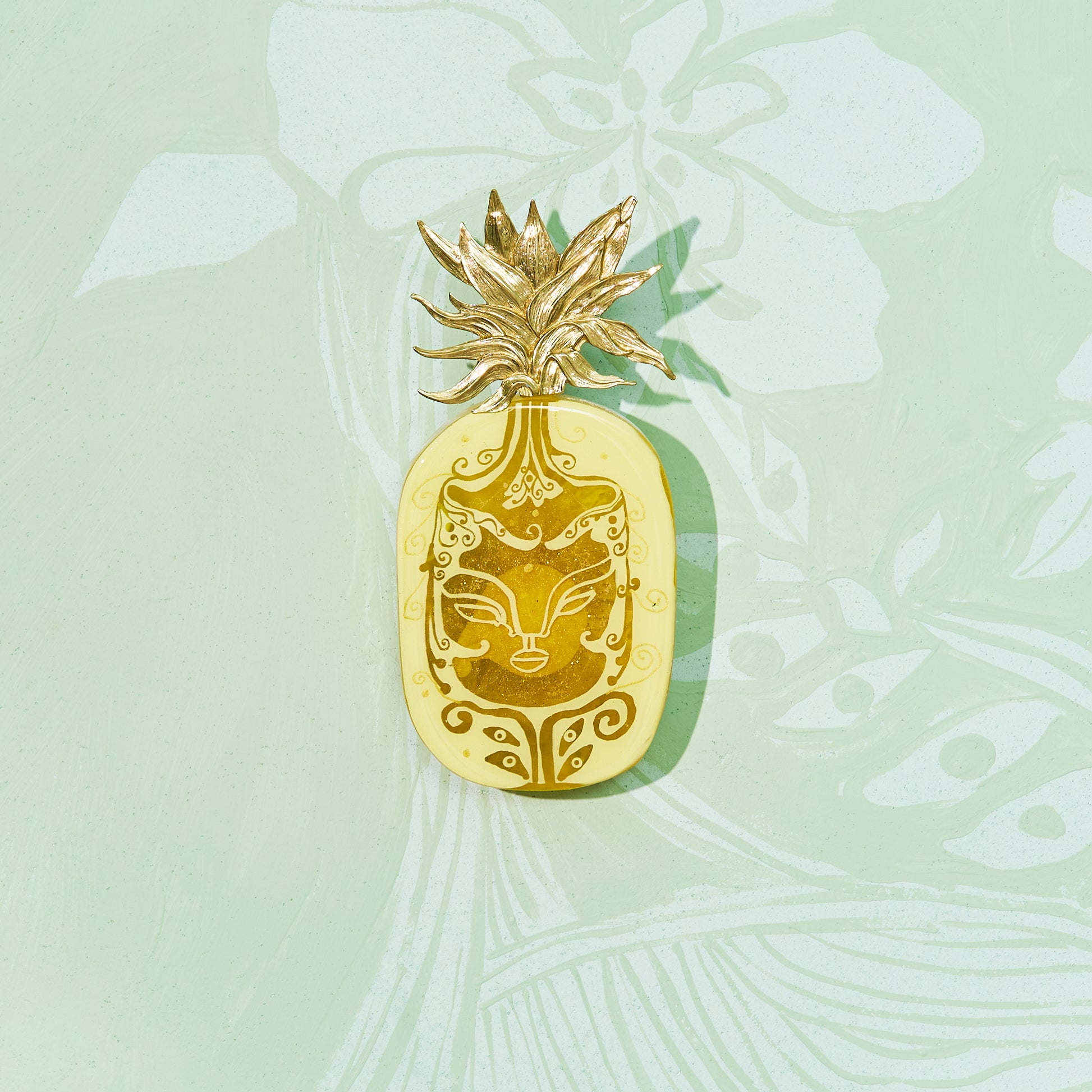 'Pineapple' - Resin Tile #17