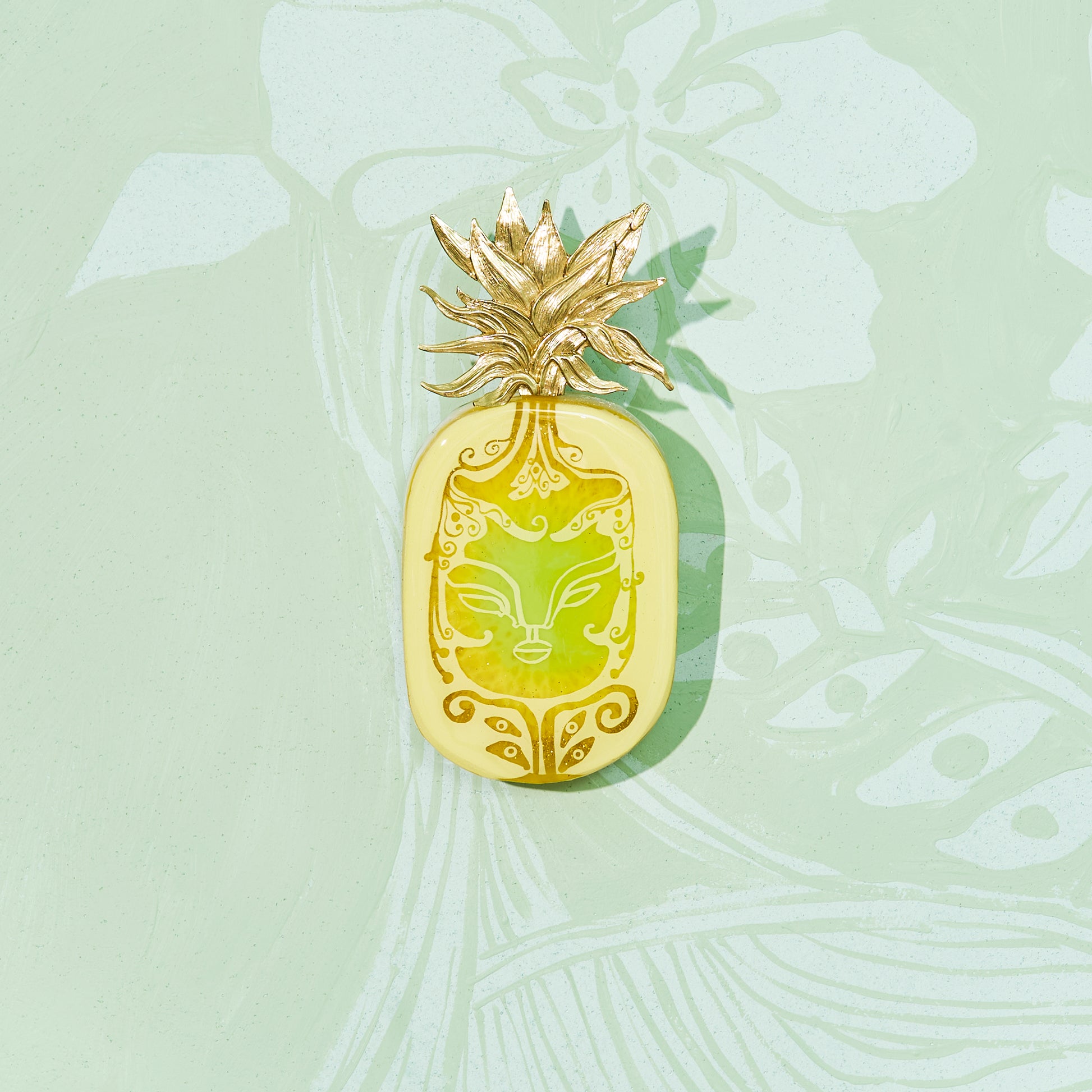 'Pineapple' - Resin Tile #14