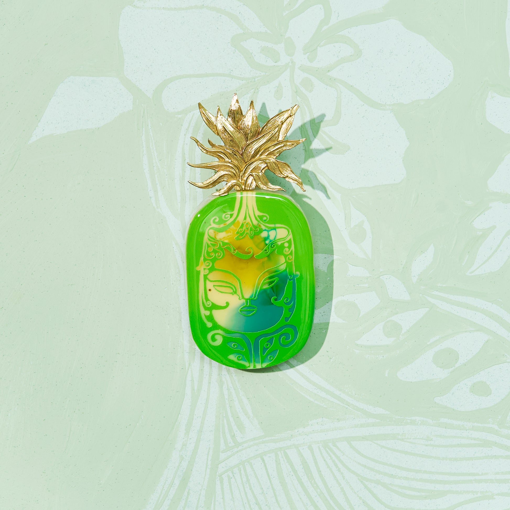 'Pineapple' - Resin Tile #12