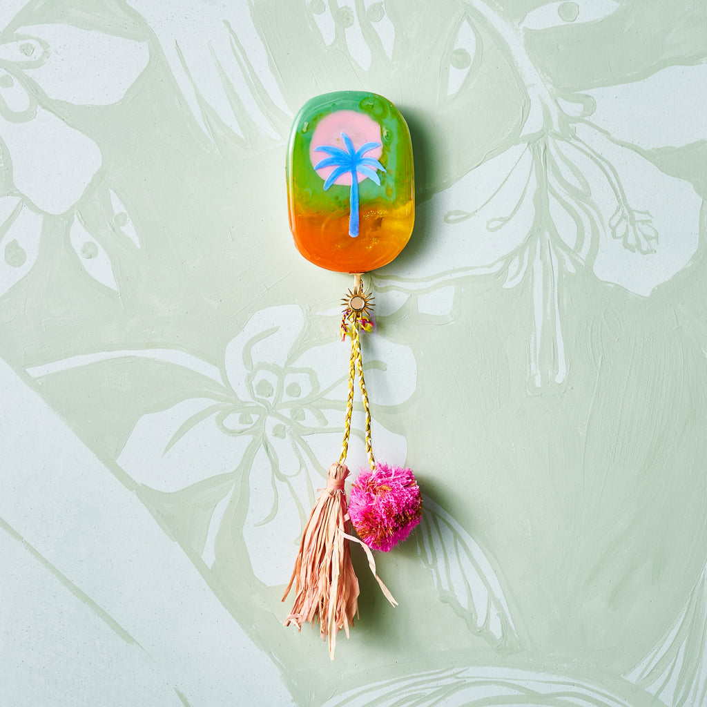 Blue Palm - Resin Tile #11