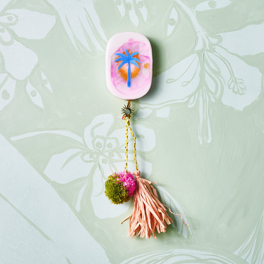 Blue Palm - Resin Tile #13