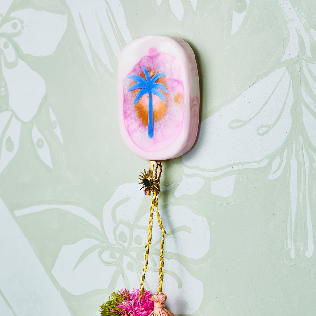 Blue Palm - Resin Tile #13