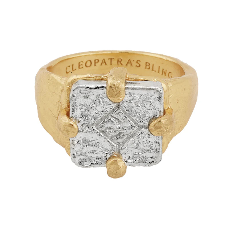 PARIAN SIGNET RING - 18K GOLD PLATED