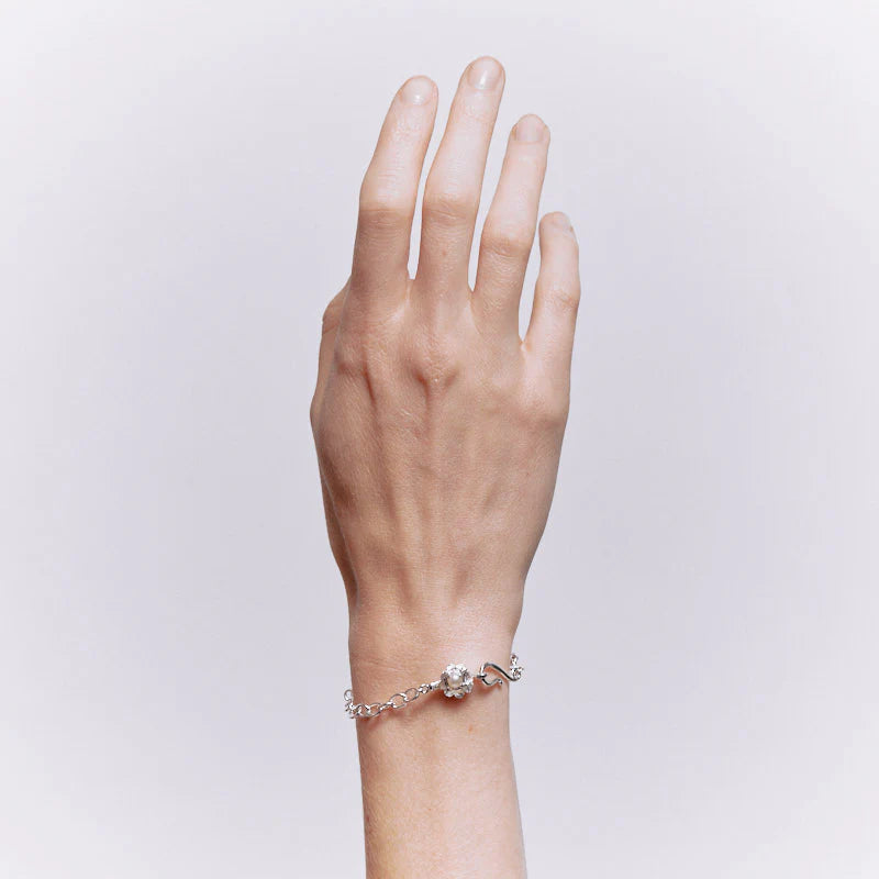 PERDITA BRACELET WITH PEARL - STERLING SILVER