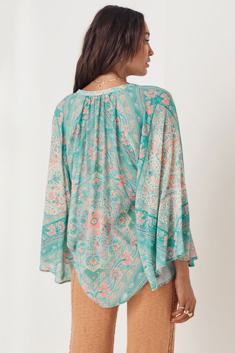 Farrah Blouse - Aqua