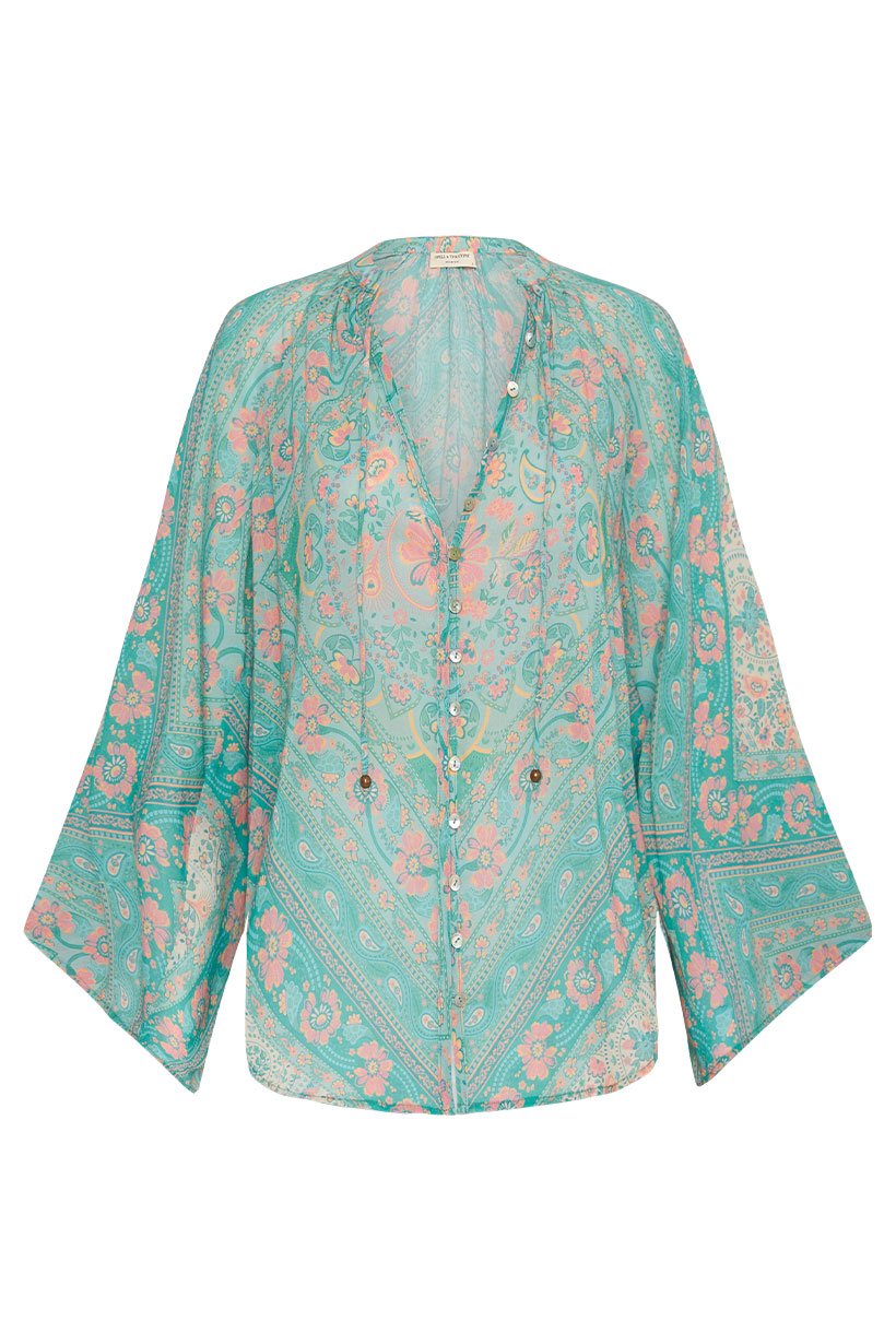 Farrah Blouse - Aqua